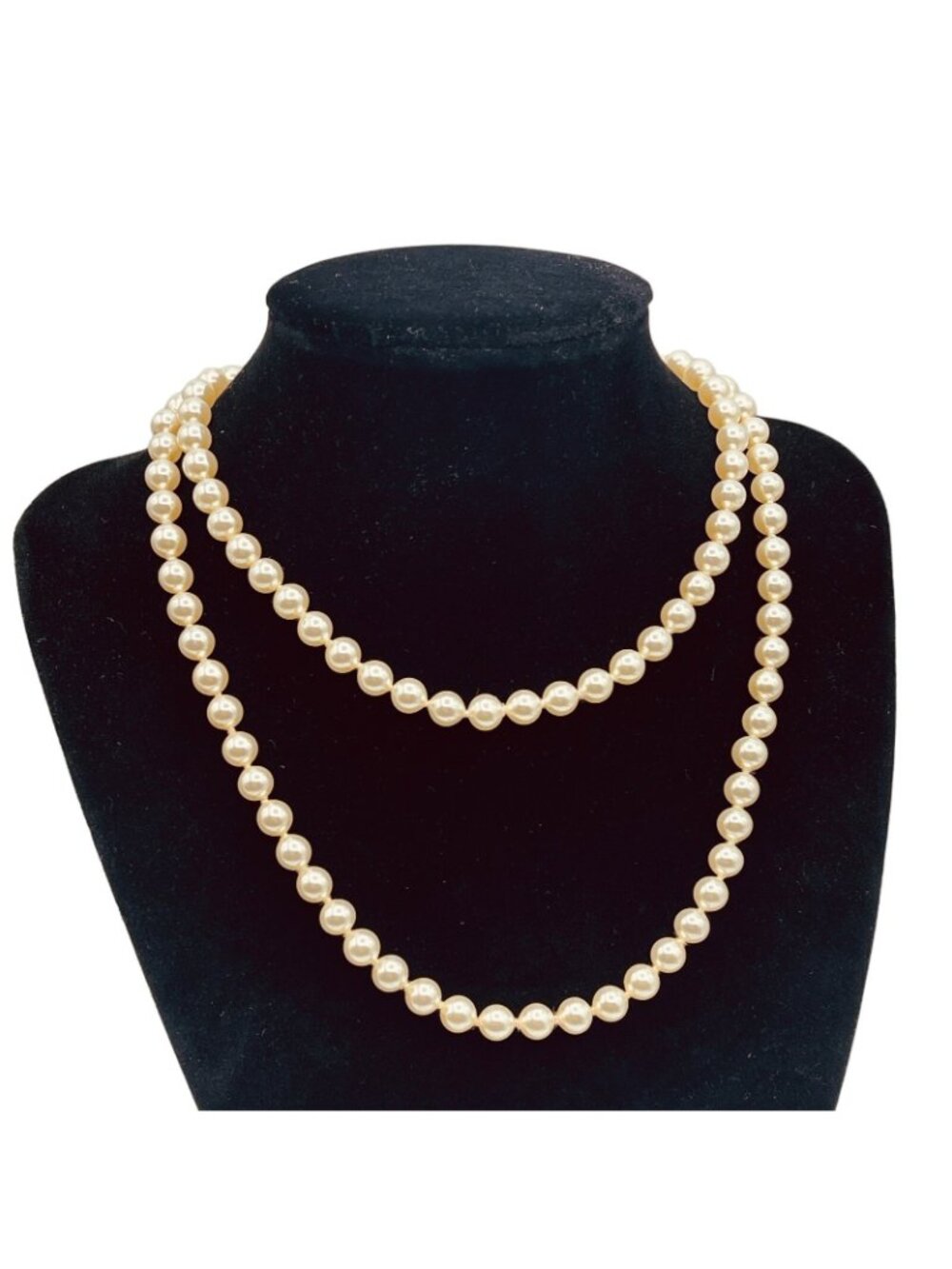 Pearl Costume Jewelry Lot - 6mm 29" Necklace 2 Pair Pierced Earrings Stick Pin - Picture 2 of 7